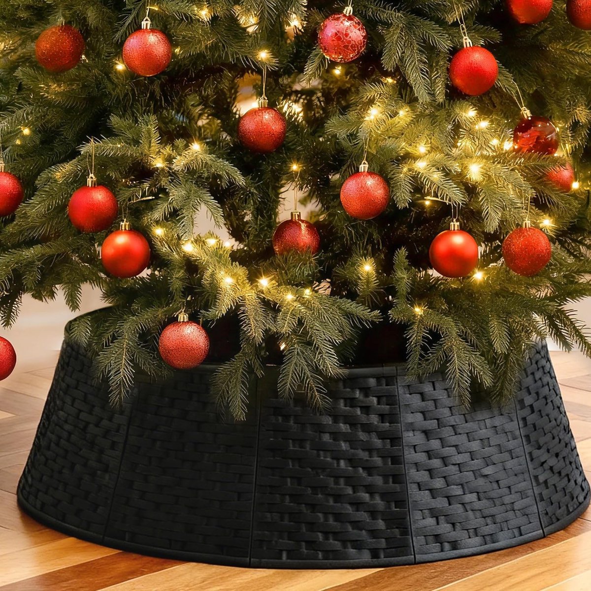 Kerstboomrok - Zwart - 71 cm - Eenvoudig Plastic - Voor Kerstbomen