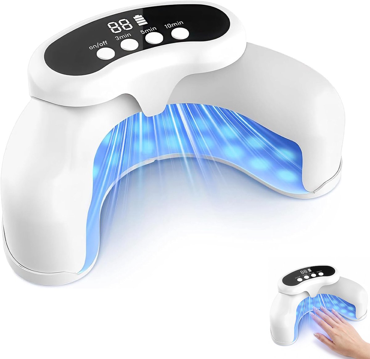 Nagellamp - UV led lamp nagels - TENZHVXI® - Automatische Sensor Activatie - Snelle Drogingsmodus - Vouwbare Design Voor Reizen - Veilige Huidvriendelijke Warmteregeling - 1 Stuk - Thuis En Onderweg Gebruik