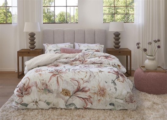 Riviera Maison Lily Love dekbedovertrek - Lits-Jumeaux - 240x200/220 - Roze van Merkloos — afbeelding 2