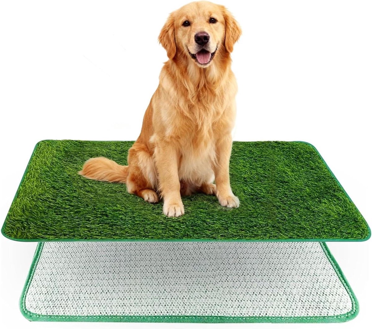 Kunstgras Hondentoilet - Hondenplasmat Trainingmat - Hondentraining Buiten - Superieure Drainage - 71 x 46 cm - Groen