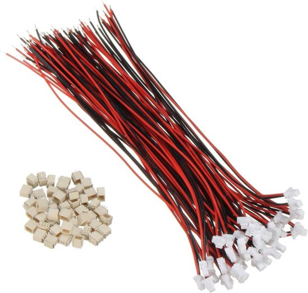 - Mini Jst stekkers 100 stuks met 1,0 mm pitch en 150 mm dradenkabel