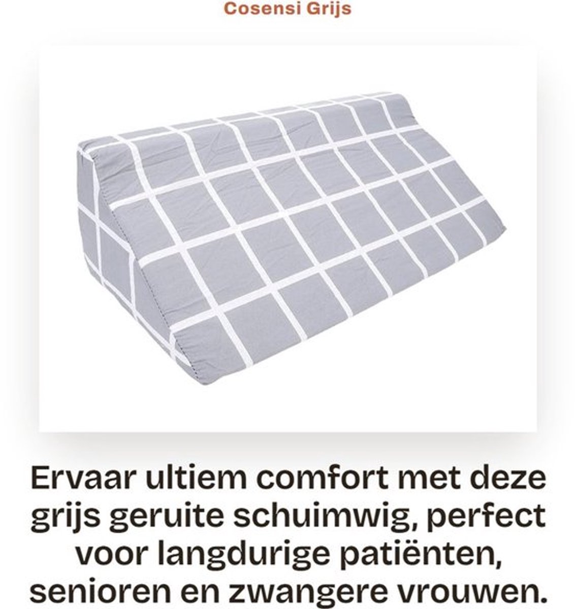 Schuimwig met hoge dichtheid - Vlierbessenkussen - Antislip - Ideaal voor langdurige patiënten - Senioren - Zwangere vrouwen - Kussen
