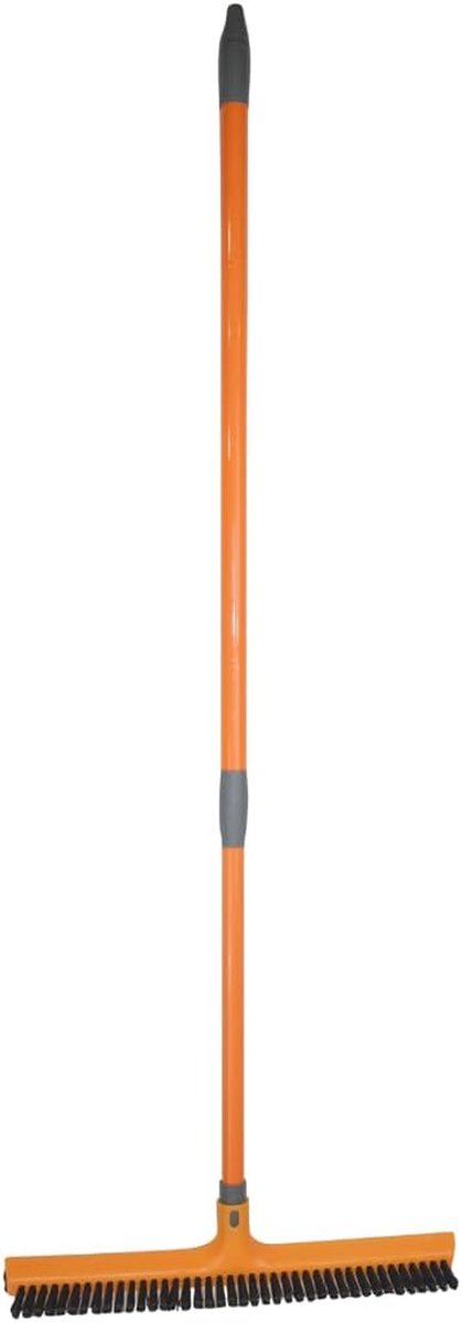 Raamwisser Borstel - 2-in-1 Tool - Ramen Schoonmaken - Uittrekbare Handgreep - 42 cm Werkbreedte - Oranje