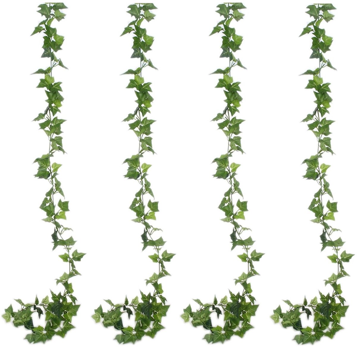 Mica Decorations Kunstplanten Hedera Slinger - 4x - 180 x 11 cm - groen - kunststof - decoratie - bladgroen
