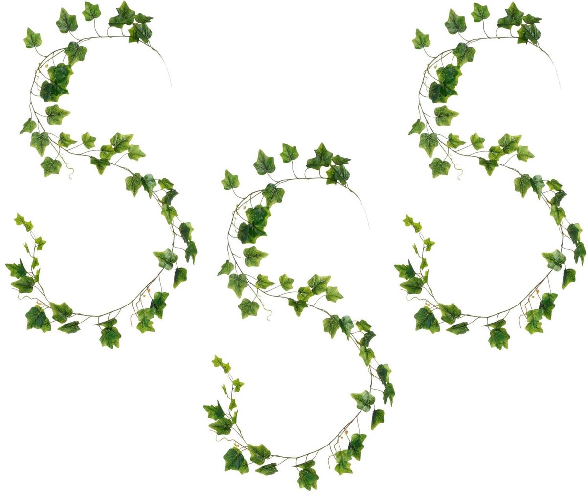 Mica Decorations Kunstplanten Hedera Slinger - 3x - 160 x 10 cm - groen - kunststof - decoratie - bladgroen