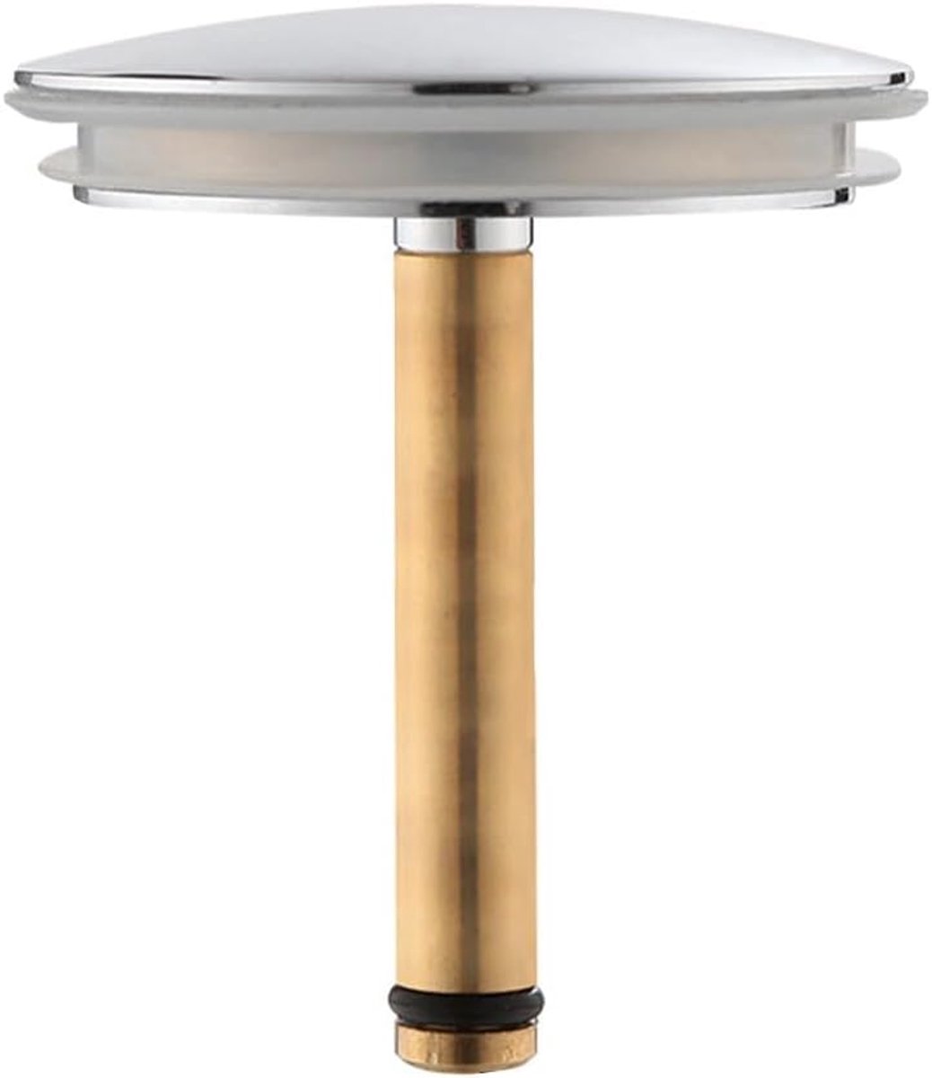 Afvoerstopper Badkuip - Badplug Gootsteen - Verstopping Voorkomen - Anti-verstopping Ontwerp - 54-56 mm - Chroom
