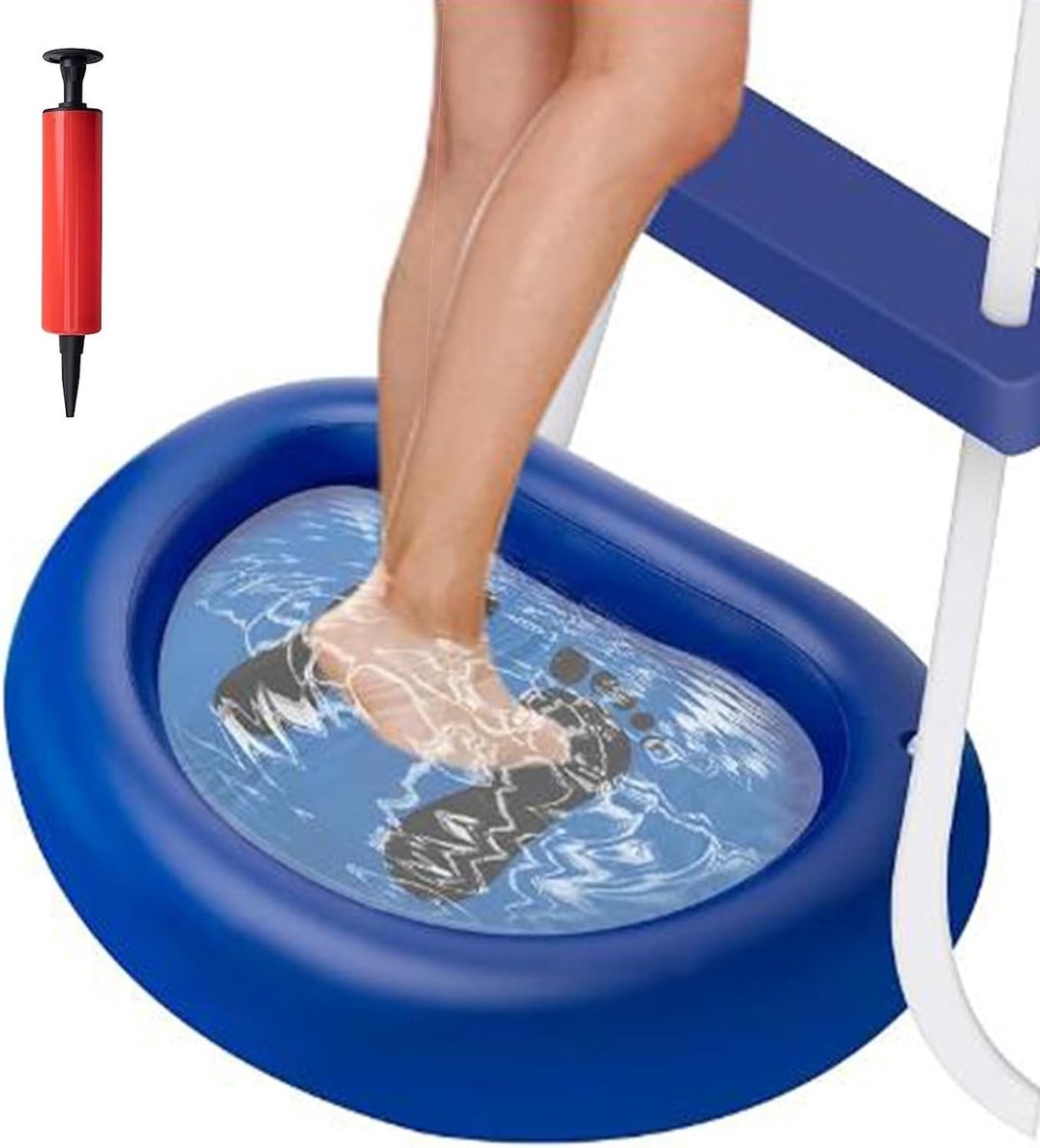 Opblaasbaar Voetbad - PVC - Draagbaar en Multifunctioneel - Voor Zwembad en Spa - Voor Buitengebruik