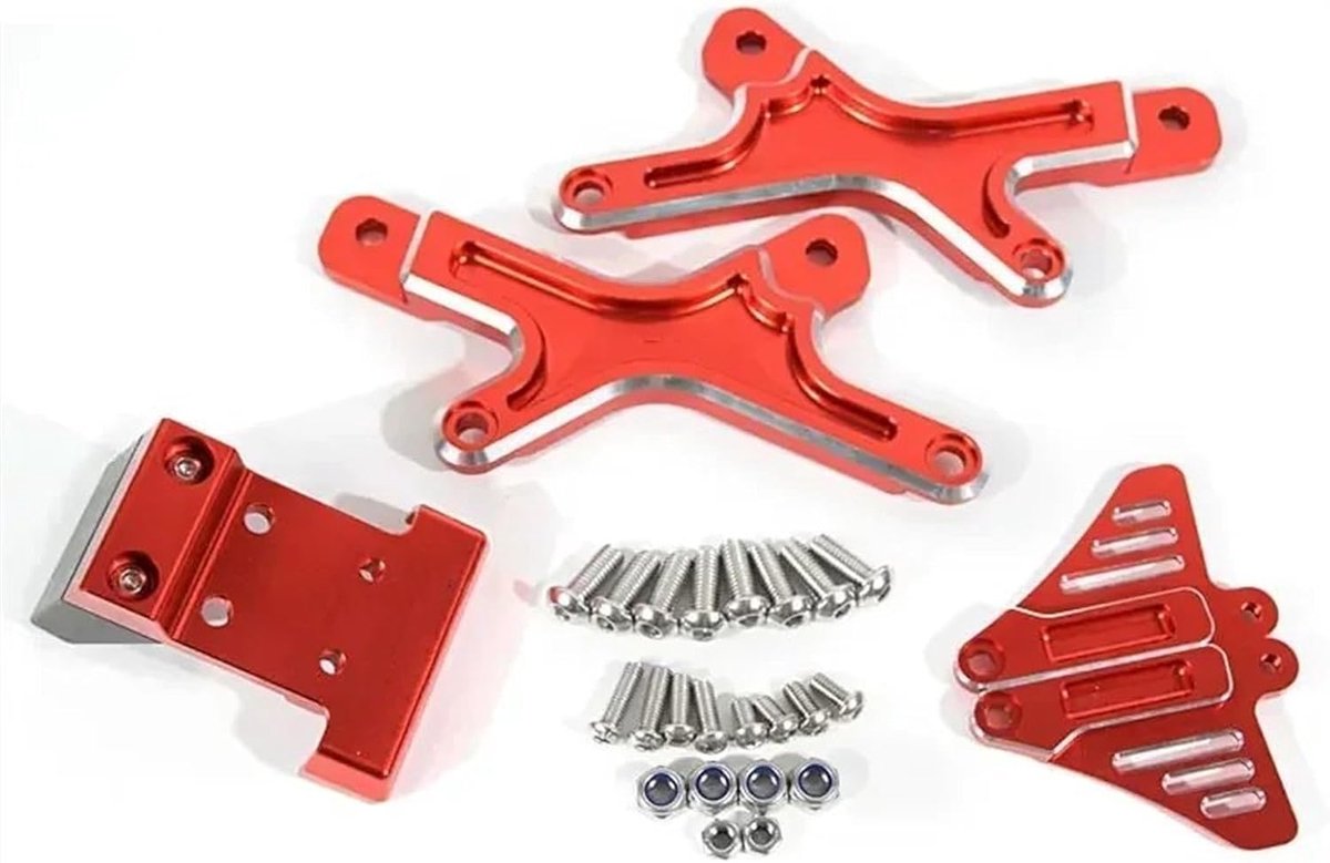 Stuurverhoger Motorfiets - Verstelbare Klem - Rijcomfort Verbeteren - Eenvoudige Installatie - 20.5 cm - Rood