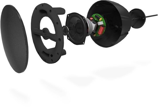 Power Dynamics 100V geluidsinstallatie met 8 hangende speakers en 4-zone versterker - 240W - Zwart — afbeelding 2