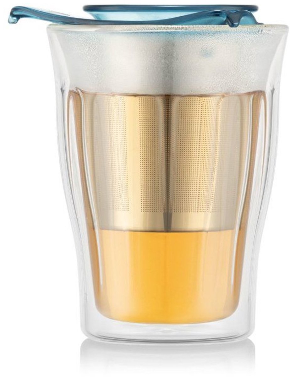 BODUM – YO-YO SET – Theekop met RVS filter – 0,35 L – Dubbelwandig