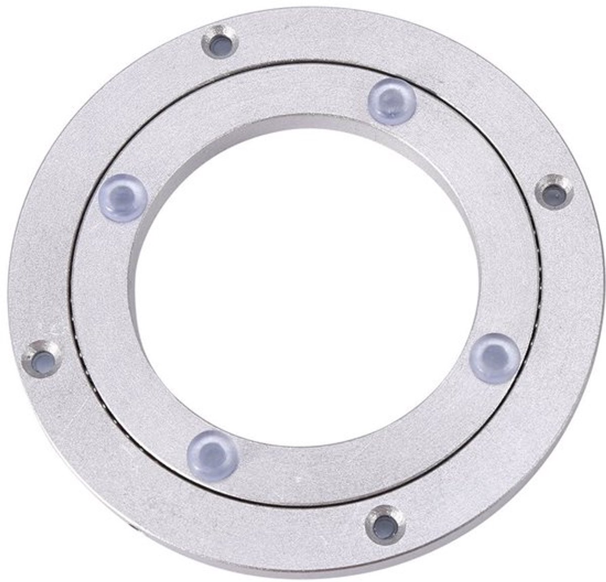 By shayne - Roterende Rond Plaat - Draaitafel voor Eettafel - Zilver - Taart