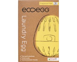 EcoEgg Was ei – Geurvrij - Wasparels – Navulbaar – Voor de witte en lichte was - Geschikt voor de gevoelige huid – Dermatologisch getest - 70 wasbeurten - Geel