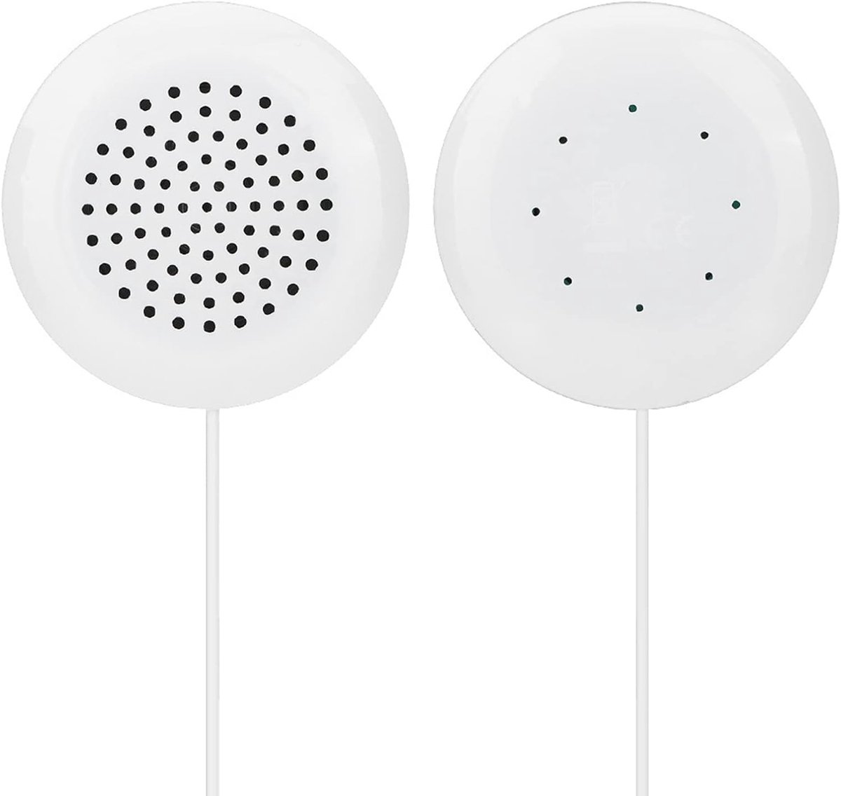 Mini Luidspreker - Stereo Speaker - Muziek Luisteren - Zacht Geluid - 5.8 x 5.8 cm - Wit