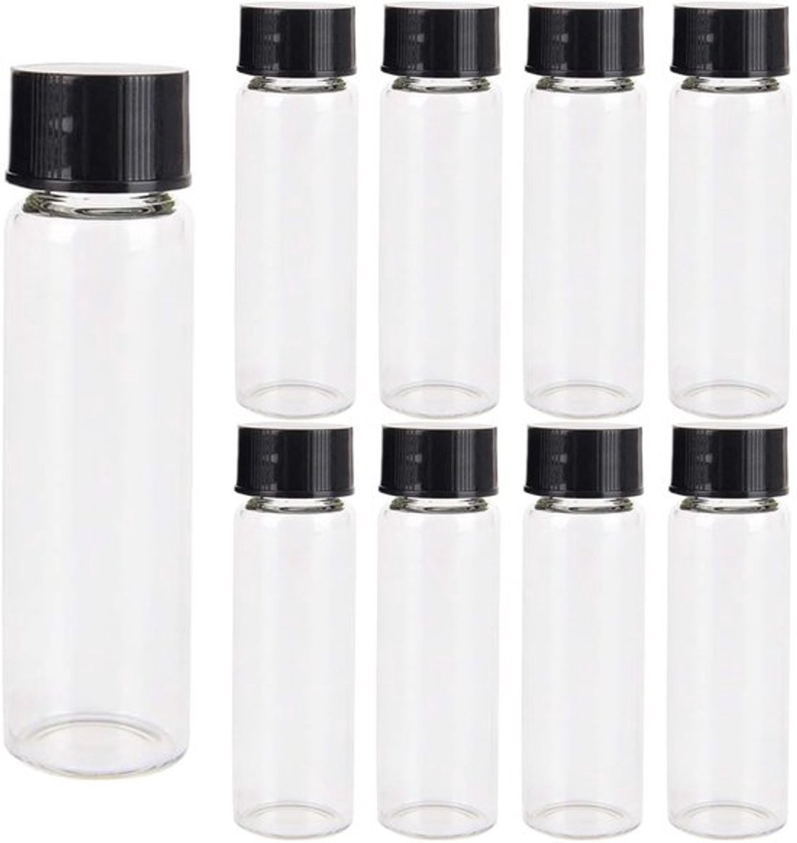 Virtubuy - Kleine Glasflessen - Vulflessen - Lekvrij - 40 ml - Transparant - Voor