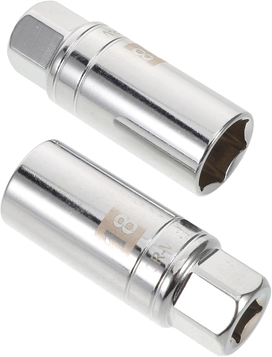 Bougiesleutel Set - Autogereedschap - Motor Onderhoud - Magnetische Zekerheid - 2 Stuks - Zilver