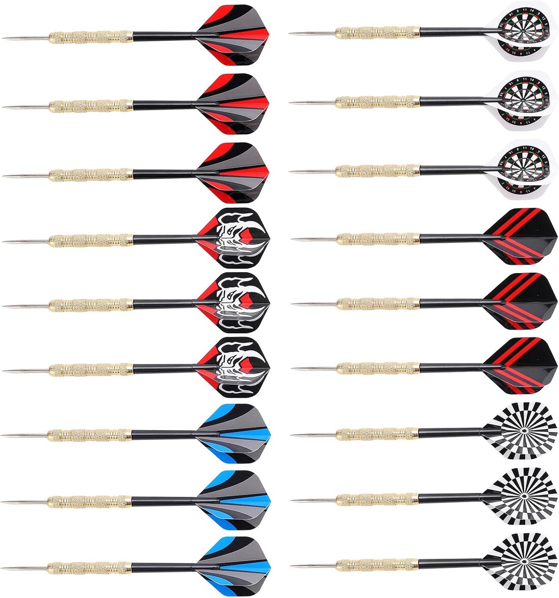 Professionele Darts - Stalen Pijlen - Competitie Spelen - Gediversifieerde Vleugels - 18 Stuks - Zilver