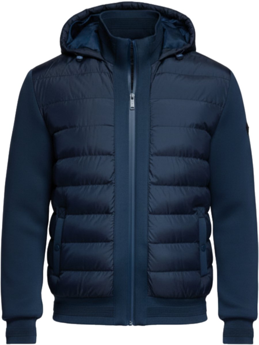 OMBRE Jas - Drukknopen - Effen Marine L