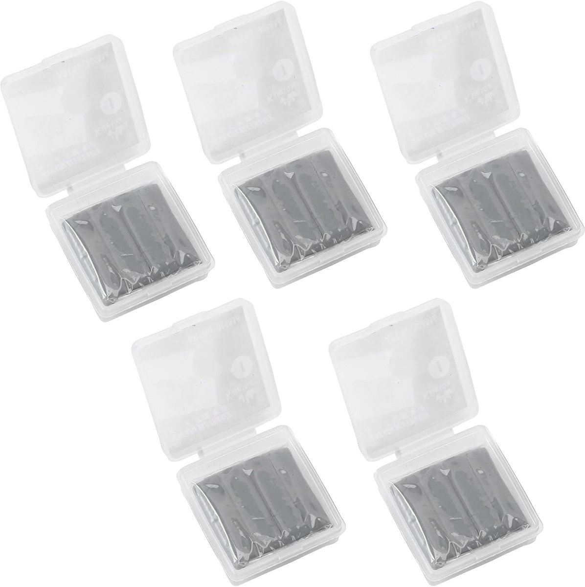 Kneedbare gummen - Kunst gummen - Schetsen en tekenen - Hoge waterabsorptie - 5 stuks - Grijs