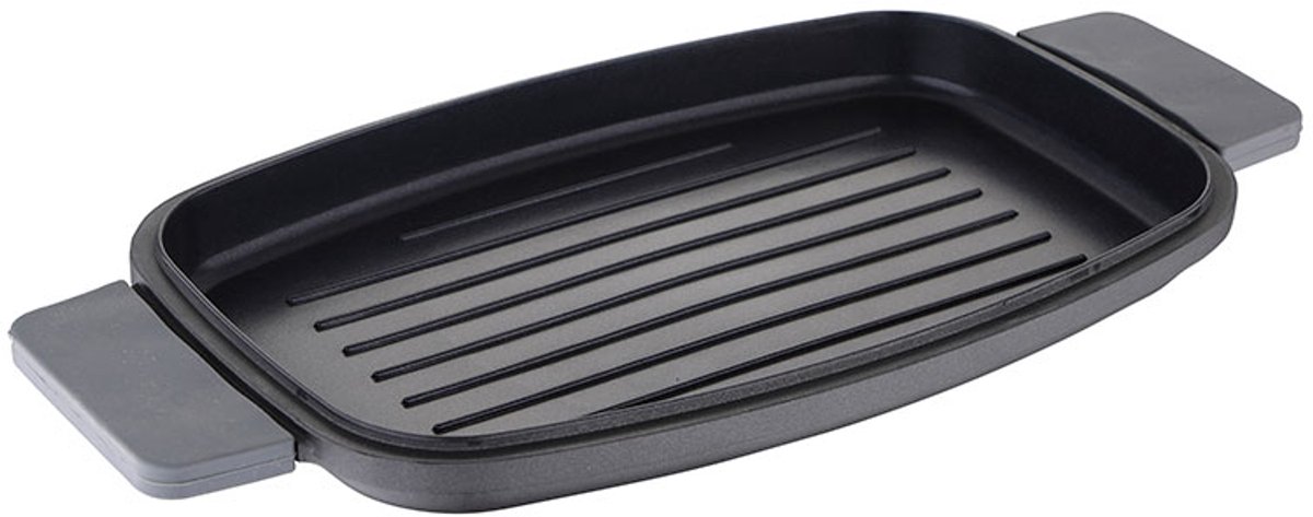 Bergner Infinity Chefs Grillplaat 42 X 22 Cm - Gegoten Aluminium - Soft-Touch Handvaten