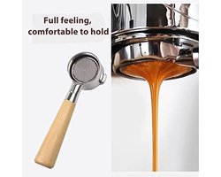 MK Stoer -RVS Bodemloze Portafilter - Koffiemachine Accessoire - Handvat - 51 mm - EC0310 - Espresso - Geschikt voor Koffiezetapparaat - Roestvrijstalen Afwerking