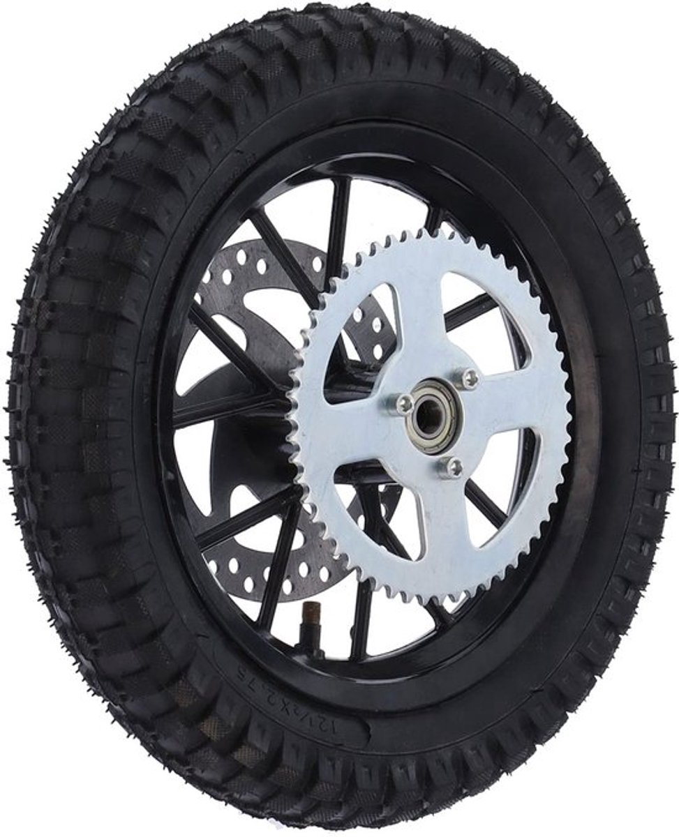Achterwiel beslag 12,5 x 2,75 inch - rubber - antislip