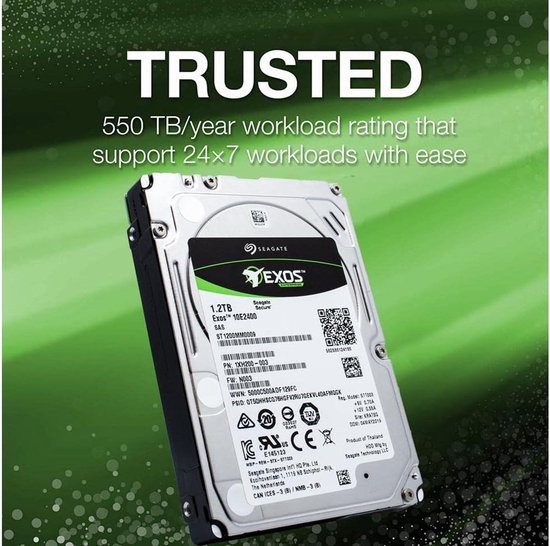 Interne Harde Schijf - Opslagmedium - Data Opslag - 10.000 RPM - 1200 GB - Zilver — afbeelding 2
