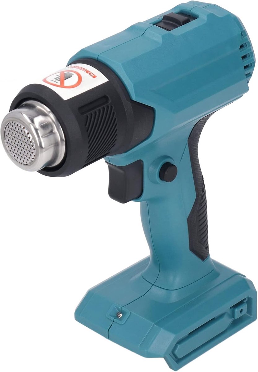 Draadloos Heteluchtpistool - Handheld Verwarmer - Krimpen en Ontdooien - 3 Temperatuurinstellingen - 4 Mondstukken - Blauw
