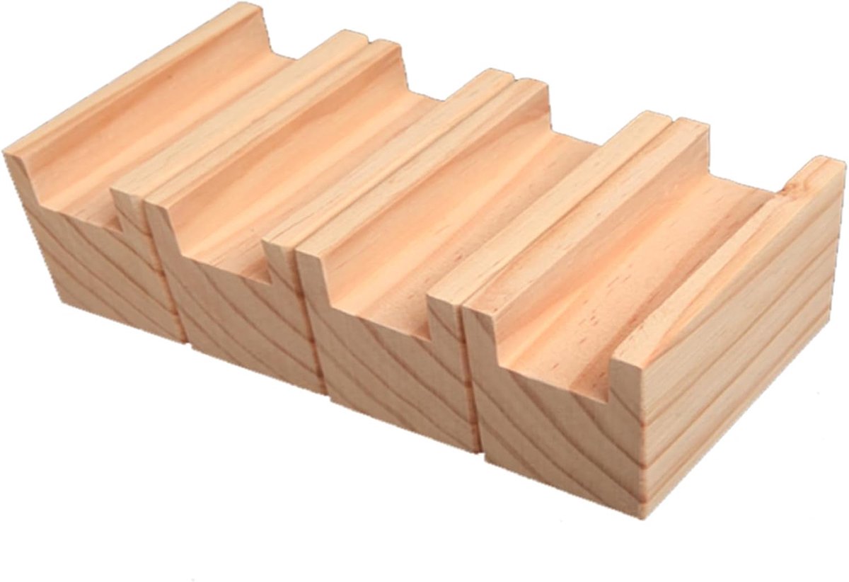 Meubelverhogers - Bedverhogers - Meer Hoogte Creëren - Massief Grenenhout - 4 Stuks - Houtkleur