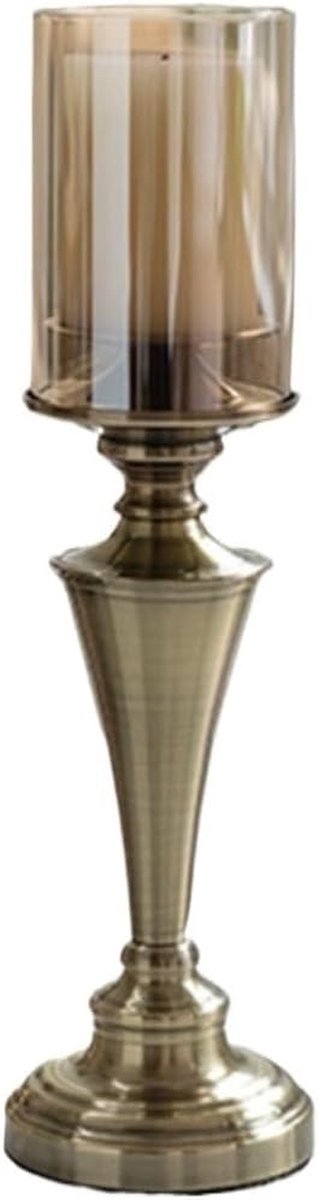 Kaarsenhouder - Kandelaar ornament - Sfeer creëren - Met glazen deksel - Klein formaat - Zwart