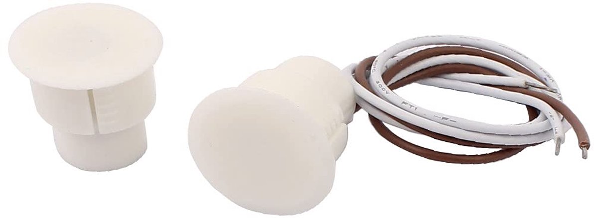 Deurcontact Schakelaar - Magnetische Sensor - Beveiliging Thuis - Verzonken Montage - 23 x 23 mm - Wit