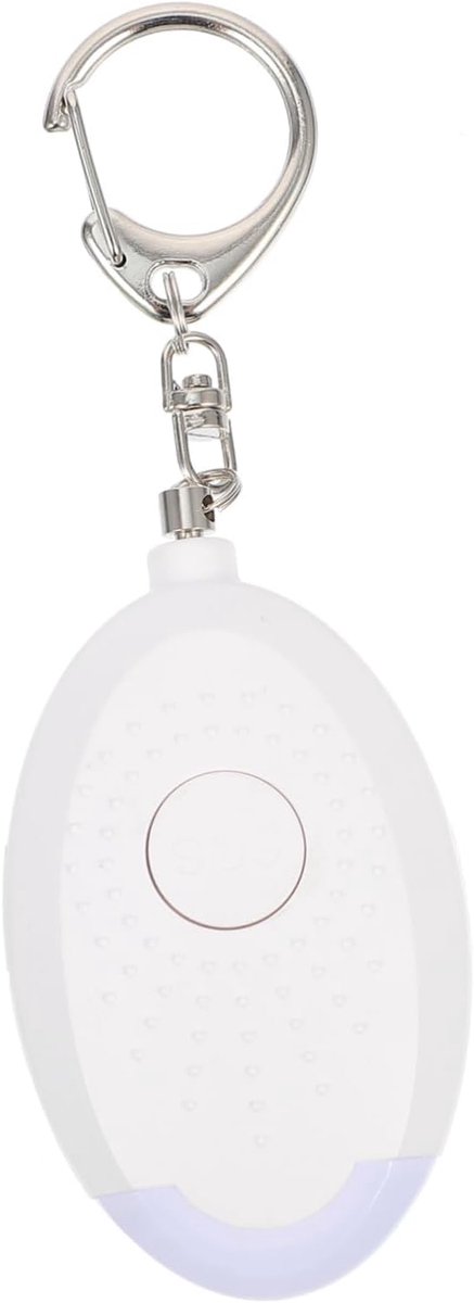 Persoonlijk Alarm - Veiligheidssirene Sleutelhanger - Noodsituatie Hulp - 130 dB Geluid - 6.2x4CM - Wit