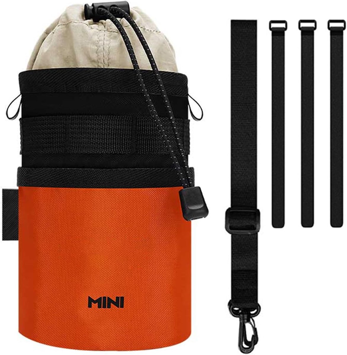 Fietstas voor bidons - Fleshouder tas - Fietsen en wandelen - Regenbestendig materiaal - 1 liter - Zonsondergang duinen
