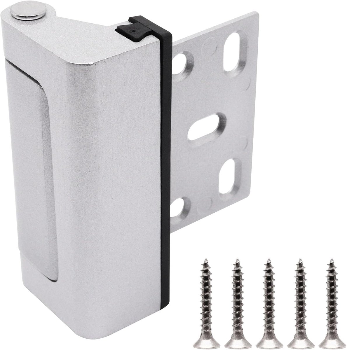 Deurslot Beveiliging - Deurversterking Extra Slot - Huis Beveiligen - 800 Ibs Krachtbestendig - 3 Inch - Zilver