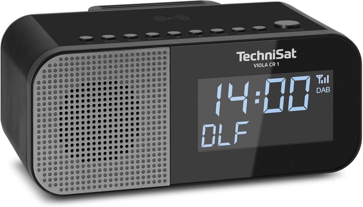 Wekkerradio - Zwart - DAB+ en FM Ontvangst - Draadloze Oplaadfunctie - Voor Thuisgebruik