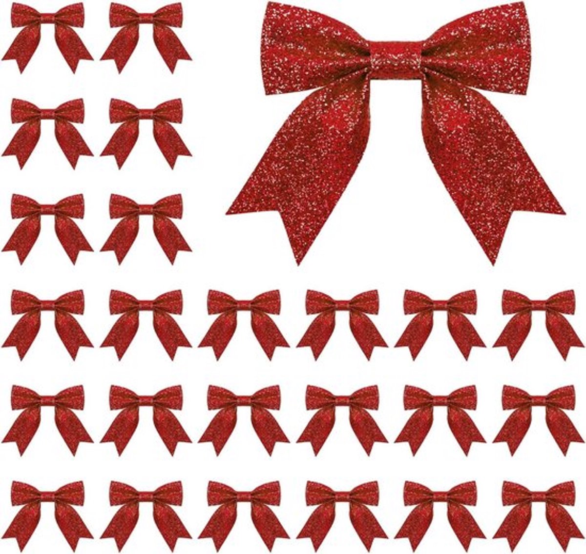 Kerststrikken 24 stukken glitter Allecto Plus