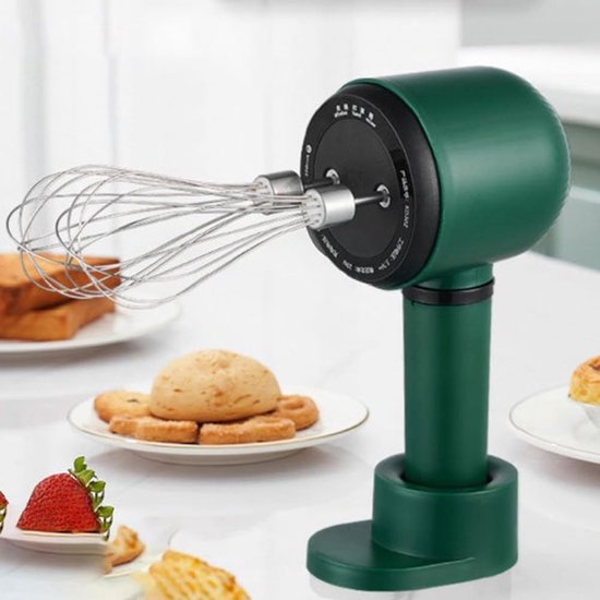 Elektrische Eierklopper - Handmixer Roomklopper - Beslag Maken - Turbine Roestvrij Staal - 354 Gram - Wit — afbeelding 3