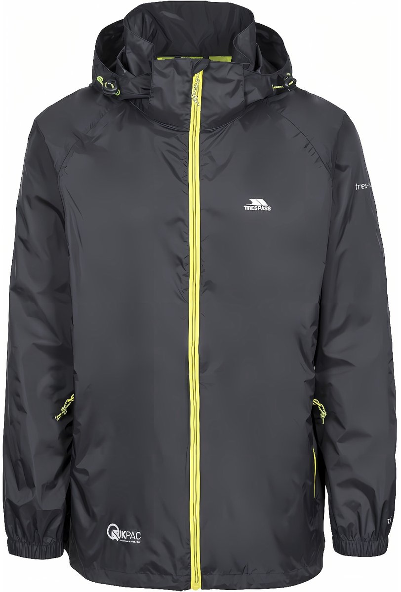 Trespass regenjas Qikpac X Unisex opvouwbare jas Tp75 Zwart