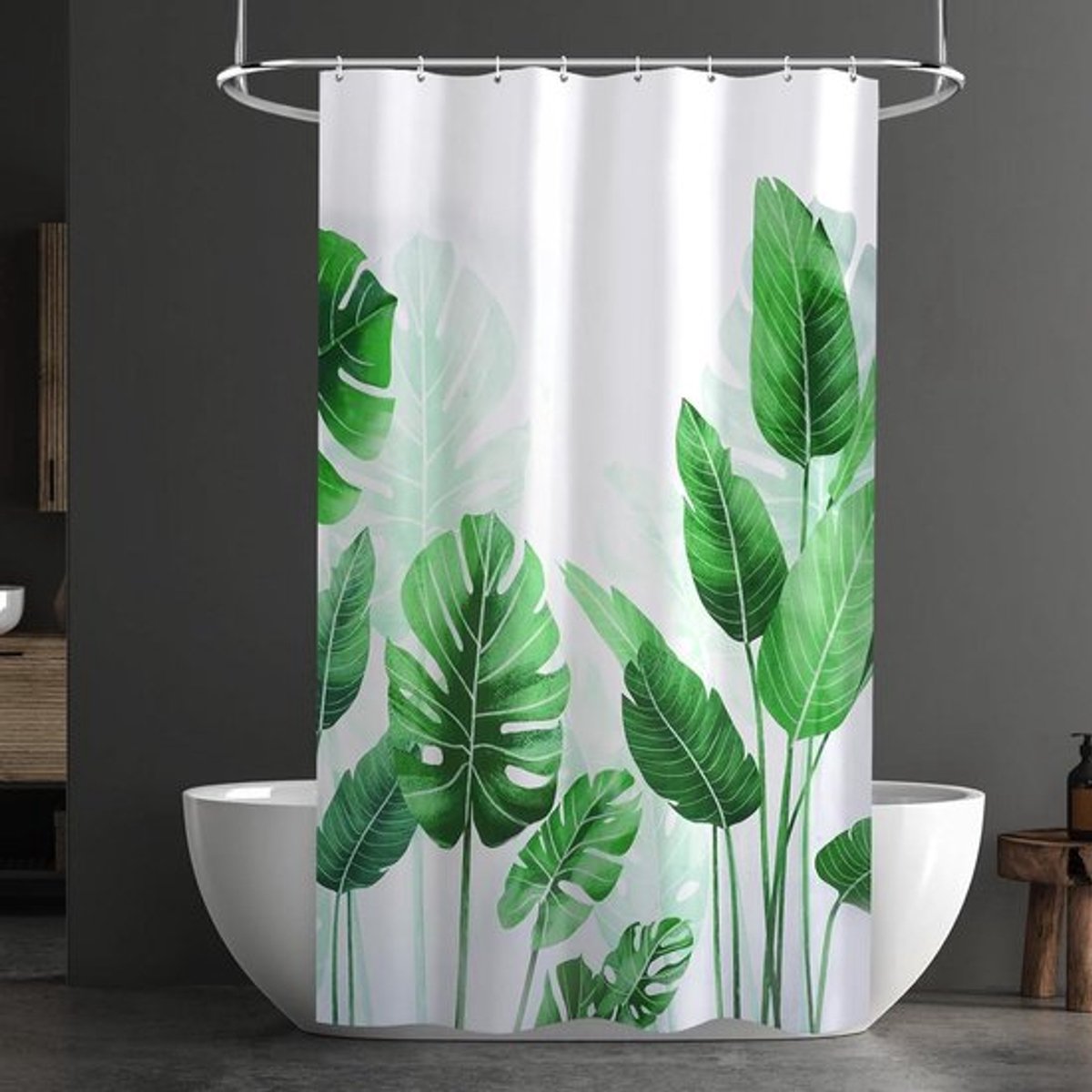 Douchegordijn - Anti-schimmel, Waterdicht, Polyester, 180 x 200 cm, Plaid