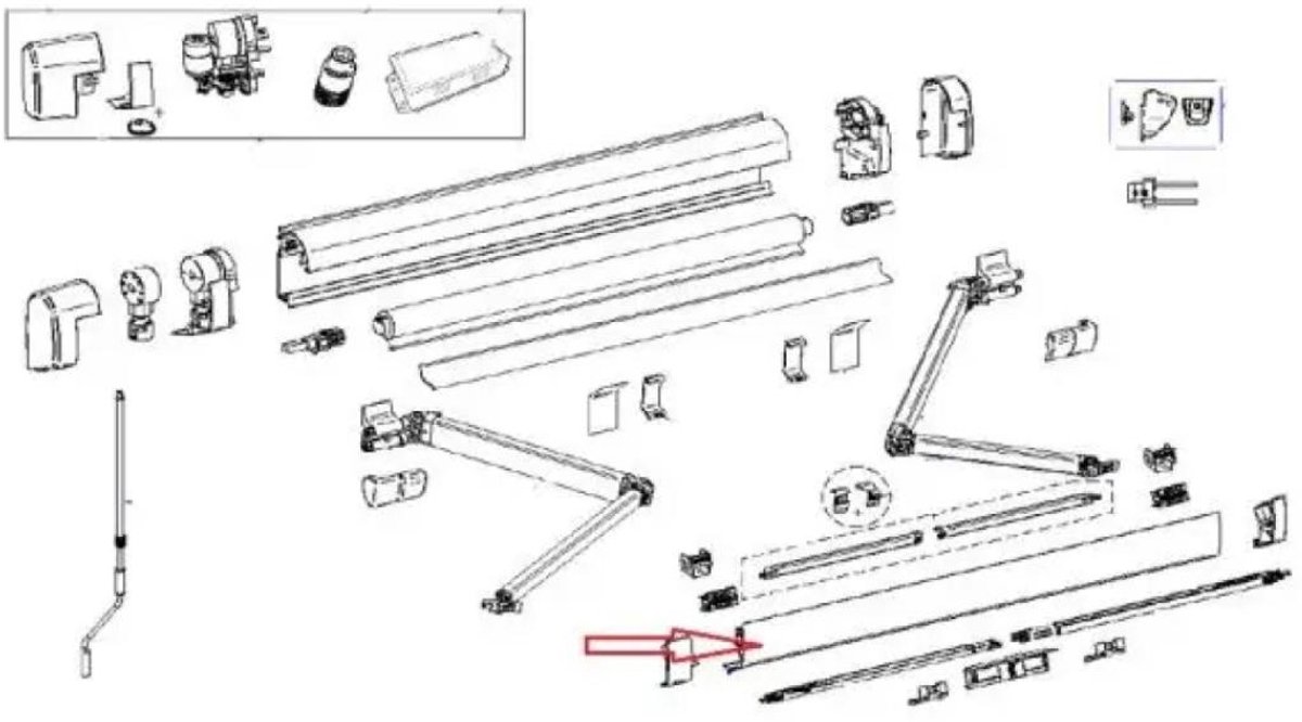 Thule Lead Rail 5200 3.75 Antraciet