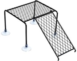 Reptielen Zonneplateau - Rustplek Aquarium - Natuurlijke Beweging - Robuuste Zuignap - Maat S - Zwart