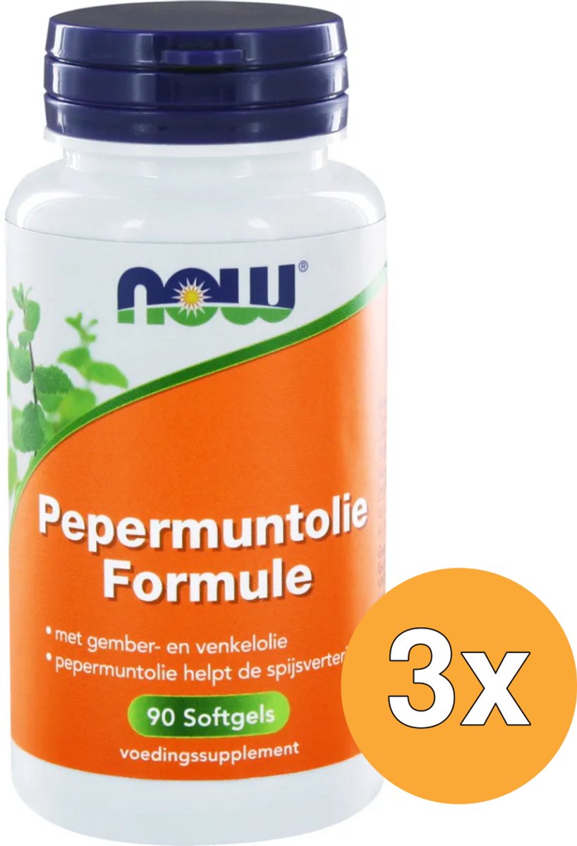 3x Now Pepermuntolie formule (90 softgels)