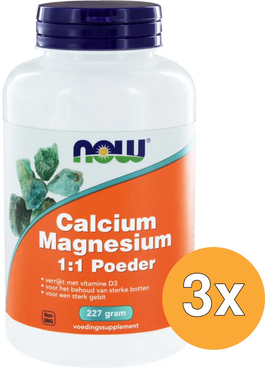 3x Now Calcium & magnesium 1:1 (227 gr)