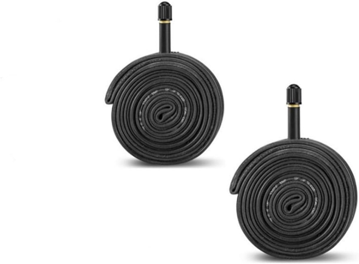 Fietsbinnenbanden Set - Banden Reparatie - Fiets Onderhoud - Butylrubber Kwaliteit - 2 Stuks - Zwart