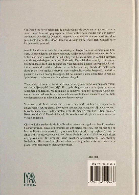 Van piano tot forte, Christo Lelie