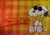 12 x uitnodiging Snoopy