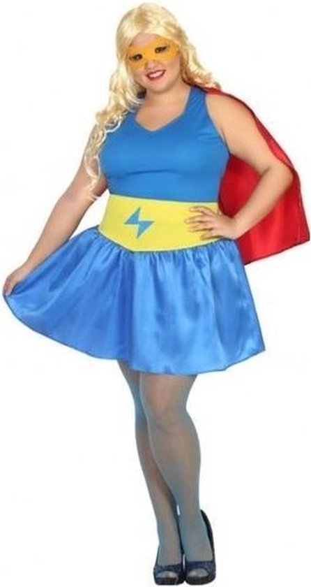 Verkleed kostuum - grote maten - supergirl kostuum voor dames -  carnavalskleding -... | bol.com