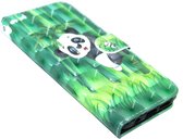 Panda hoesje kunstleer Geschikt Voor Samsung Galaxy S8