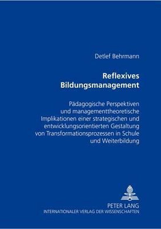 Reflexives Bildungsmanagement - cover