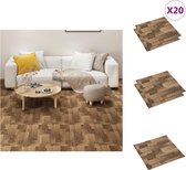 vidaXL Tapijttegels - Bruin - Lussenpool stof - 50 x 50 cm - 5 m² - Duurzaam - Vloer