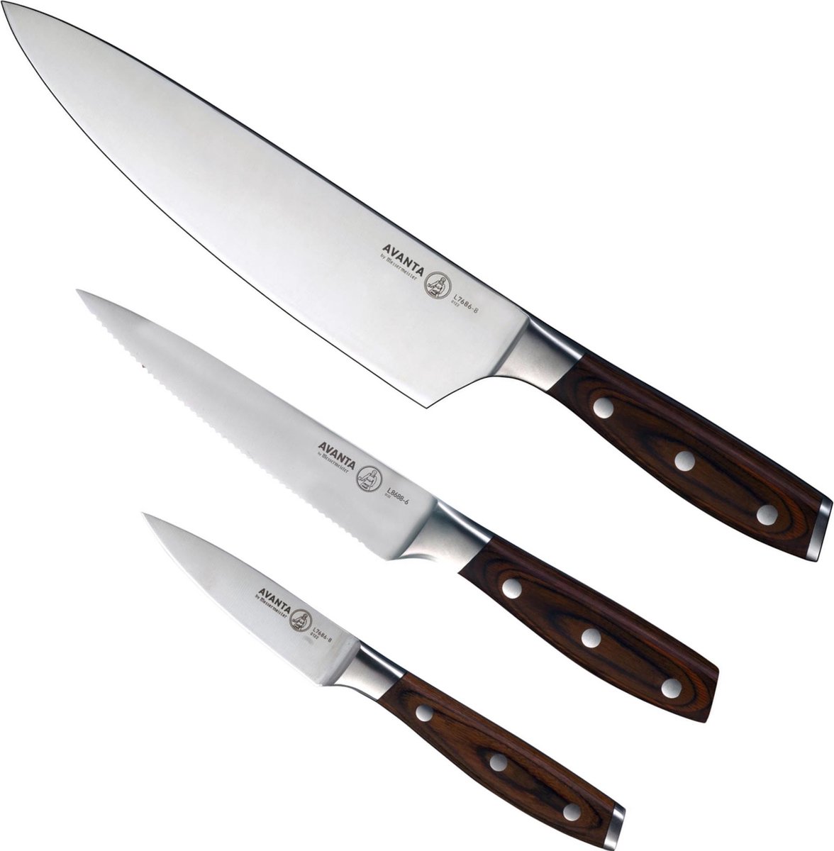 Messermeister - avanta 3-delige pakkawood starter set